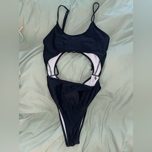 High waisted one piece bathing suit
